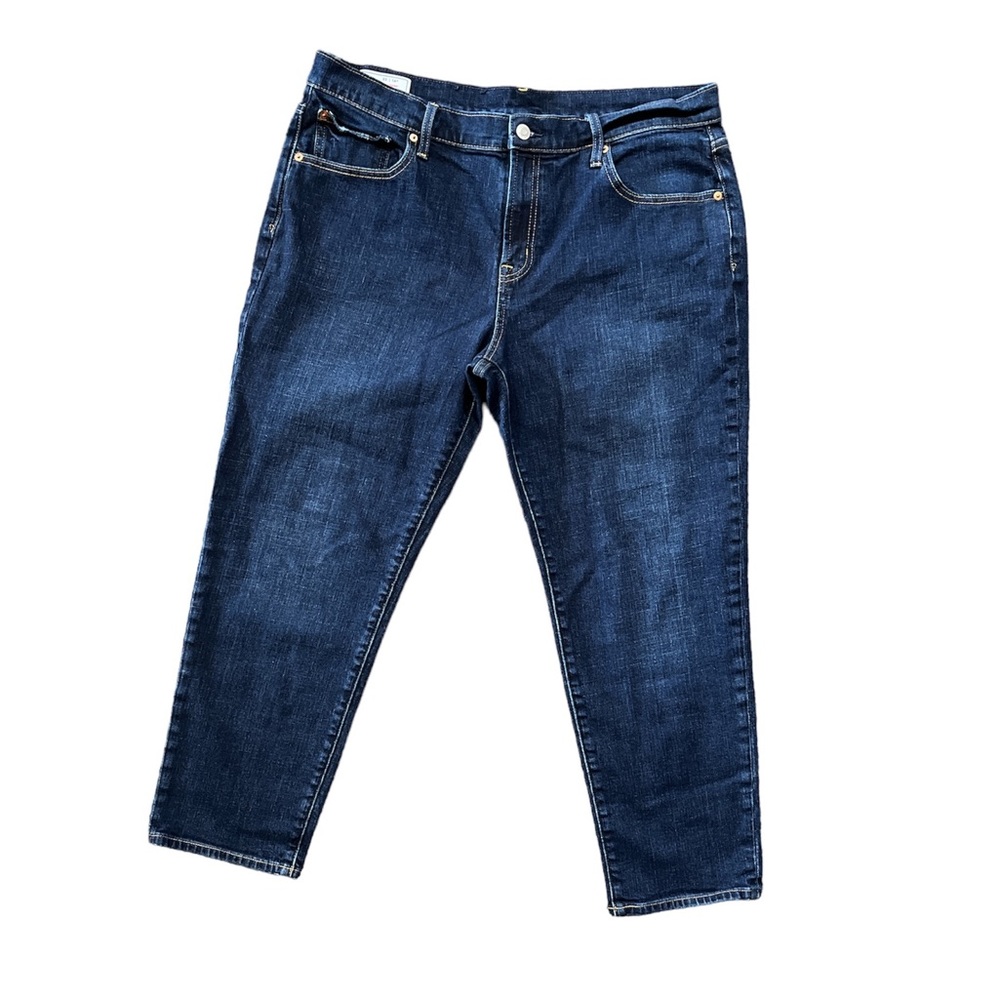 Gap Girlfriend Mid Rise Women’s Dark Wash Jeans, Sz 32/14R